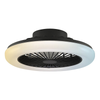 Ventilateur de plafond avec éclairage LED | Montero | Ø 42 cm | 2700-6500K | Noir | 20W | Brillant LBR00011