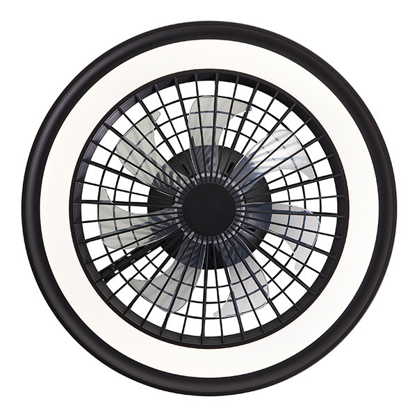 Ventilateur de plafond avec éclairage LED | Palmero | Ø 46,6 cm | RGBIC + 2700-6500K | Noir | 40W | Brillant LBR00013 - 2
