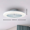 Ventilateur de plafond avec éclairage LED | Salerno | Ø 48,5 cm | RGBIC + 3000-6500K | Blanc | 40W | Brillant LBR00002 - 5