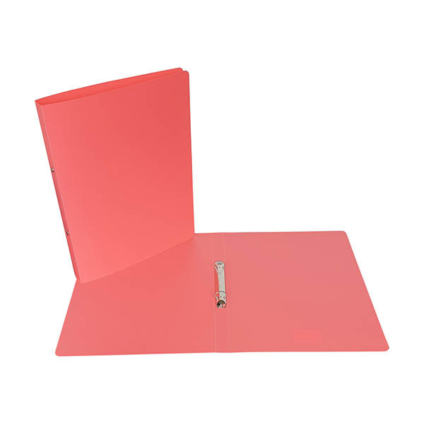 Bronyl classeur à 2 anneaux ronds (22 mm) A4 - rouge pastel 440503 - 1