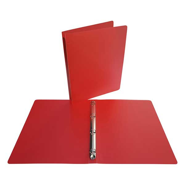 Bronyl classeur 4 anneaux - rouge transparent (25 mm) 344183 402775 - 1