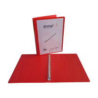 Bronyl classeur personnalisable avec 4 anneaux en O 16 mm - rouge 440410