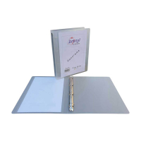 Bronyl classeur personnalisable avec 4 anneaux en forme de O 25 mm - blanc transparent 440416