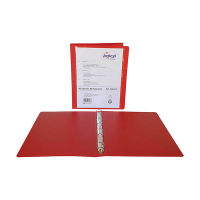 Bronyl classeur personnalisable avec 4 anneaux en forme de O 25 mm - rouge 440413