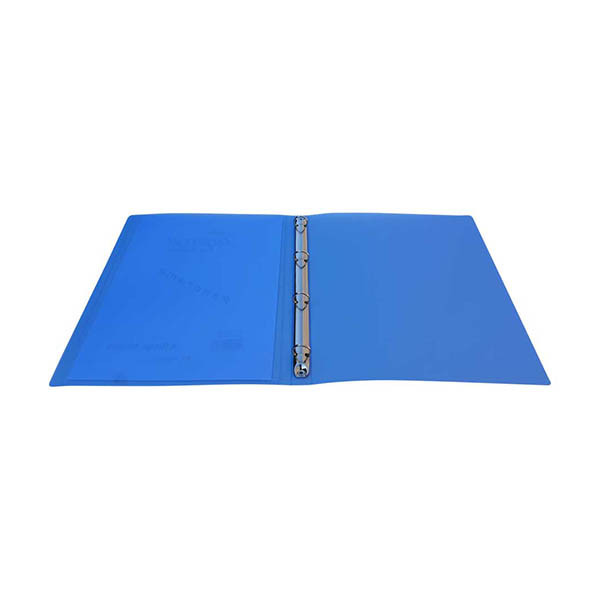 Bronyl classeur personnalisable avec 4 anneaux ronds 16 mm transparent - bleu 440499 - 3
