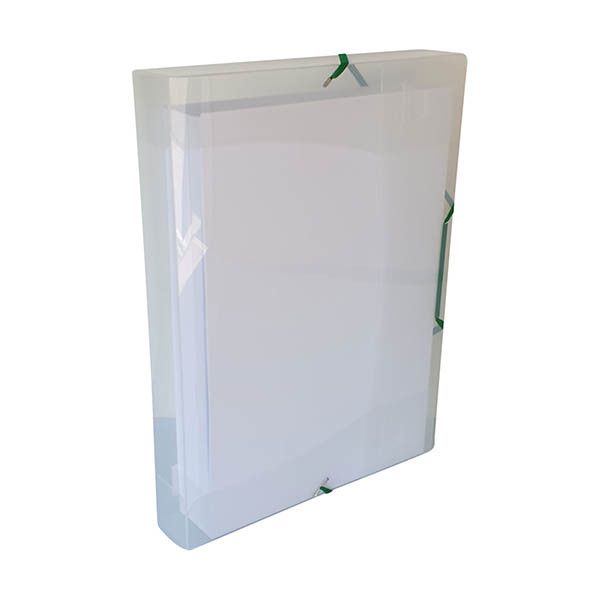Bronyl elastobox blanc transparent avec élastique vert 40 mm 440403 - 1