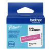 Brother Btag-P35 ruban non laminé 12 mm (d'origine) - blanc sur rose