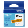 Brother Btag-T31 ruban non laminé 12 mm (d'origine) - noir sur orange