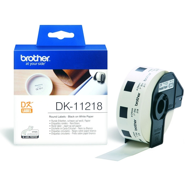 Brother DK-11218 étiquettes rondes (d'origine) - blanc DK11218 080718 - 1
