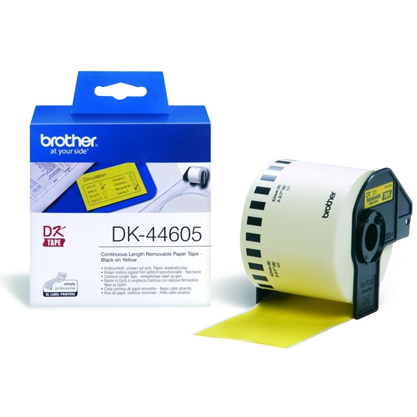 Brother DK-44605 ruban continu de papier amovible (d'origine) - jaune DK44605 080738 - 1