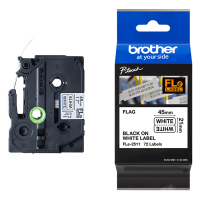 Brother FLe-2511 Brother ruban d'étiquettes drapeaux 21 mm (d'origine) - noir sur blanc FLE2511 350554