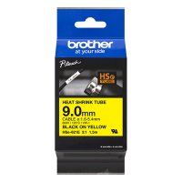 Brother HSe-621E étiquette pour gaine thermorétractable 9 mm (d'origine) - noir sur jaune HSE621E 350638