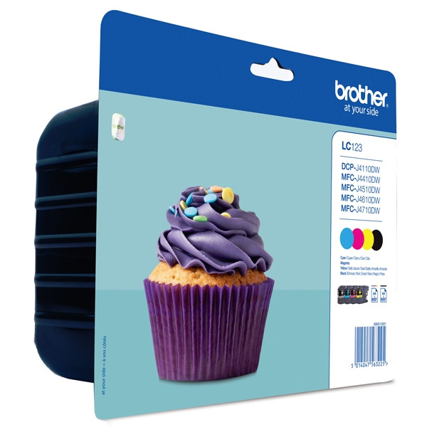 Brother LC-123VALBP multipack noir  3 couleurs (d'origine) LC-123VALBP LC123VALBP LC123VALBPDR 029110 - 1