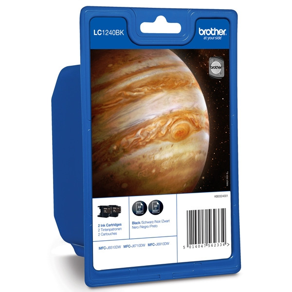 Brother LC-1240BKBP2 double pack noir (d'origine) LC1240BKBP2 029083 - 1