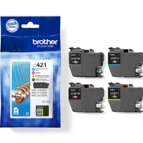 Brother LC-421VAL multipack 4 cartouches d'encre (d'origine) LC-421VAL 051292 - 1