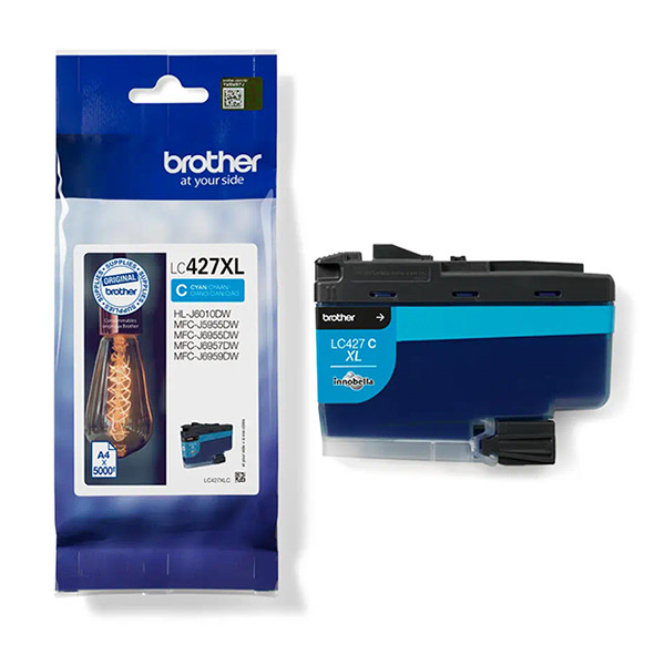 Brother LC-427XLC cartouche d'encre haute capacité (d'origine) - cyan LC427XLC 051344 - 1