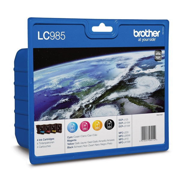 Brother LC-985VALBP multipack noir + 3 couleurs (d'origine) LC985VALBP LC985VALBPDR 029079 - 1