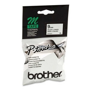 Brother M-K221BZ cassette à ruban non laminé 9 mm (d'origine) - noir sur blanc MK221BZ 080600 - 1