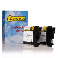 Marque 123encre remplace Brother LC-1100HYBKBP2 duopack - noir