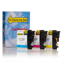 Brother Marque 123encre remplace Brother LC-1100RBWBP multipack 3 cartouches LC-1100RBWBPC LC1100RBWBPC 132134