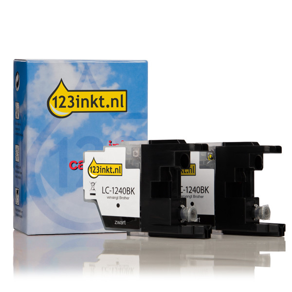Brother Marque 123encre remplace Brother LC-1240BKBP2 pack double noir LC1240BKBP2C 132093 - 1