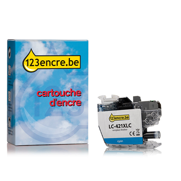 Marque 123encre remplace Brother LC-421XLC cartouche d'encre haute capacité - cyan 051297 - 1