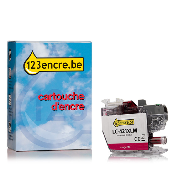 Marque 123encre remplace Brother LC-421XLM cartouche d'encre haute capacité - magenta 051299 - 1