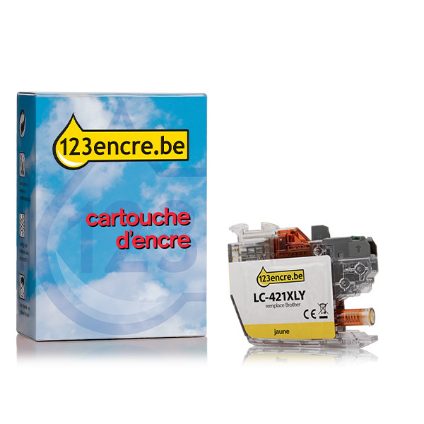 Marque 123encre remplace Brother LC-421XLY cartouche d'encre haute capacité - jaune 051301 - 1