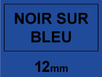 Brother Marque 123encre remplace Brother M-K531BZ cassette à ruban 12 mm- noir sur bleu MK531BZC 080599 - 1