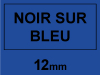 Marque 123encre remplace Brother M-K531BZ cassette à ruban 12 mm- noir sur bleu