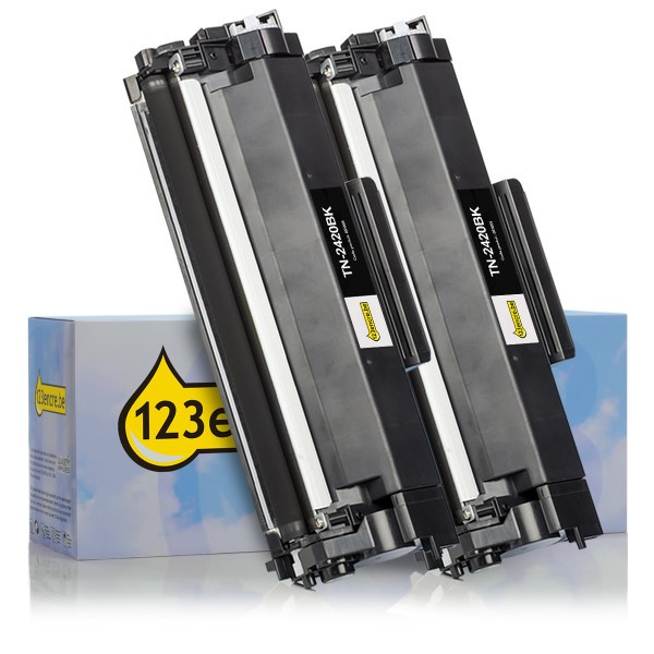 Marque 123encre remplace Brother TN-2420BK toner duopack - noir 051333 - 1