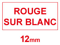 Brother Marque 123encre remplace Brother TZe-232 ruban 12 mm- rouge sur blanc TZe232C 080433 - 1