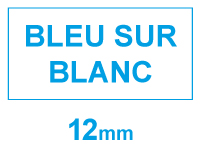 Brother Marque 123encre remplace Brother TZe-233 ruban 12 mm- bleu sur blanc TZe233C 080425