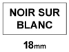 Marque 123encre remplace Brother TZe-241 ruban 18 mm - noir sur blanc