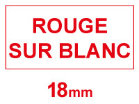 Brother Marque 123encre remplace Brother TZe-242 ruban 18 mm- rouge sur blanc TZE242C 080445 - 1