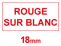 Marque 123encre remplace Brother TZe-242 ruban 18 mm - rouge sur blanc 080445 - 1