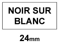 Brother Marque 123encre remplace Brother TZe-251 cassette à ruban 24 mm - noir sur blanc TZe251C 080409 - 1