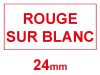 Marque 123encre remplace Brother TZe-252 ruban 24 mm - rouge sur blanc