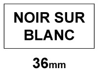 Marque 123encre remplace Brother TZe-261 cassette à ruban 36 mm - noir sur blanc 080453 - 1
