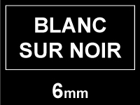 Marque 123encre remplace Brother TZe-315 ruban 6 mm - blanc sur noir 080459