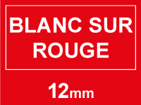 Marque 123encre remplace Brother TZe-435 ruban 12 mm- blanc sur rouge