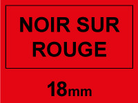 Brother Marque 123encre remplace Brother TZe-441 ruban 18 mm- noir sur rouge TZe441C 080613 - 1