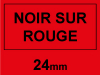 Marque 123encre remplace Brother TZe-451 ruban 24 mm - noir sur rouge