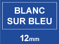 Brother Marque 123encre remplace Brother TZe-535 ruban 12 mm- blanc sur bleu TZe535C 080481