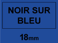 Brother Marque 123encre remplace Brother TZe-541 cassette à ruban 18 mm- noir sur bleu TZe541C 080483 - 1