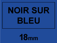 Brother Marque 123encre remplace Brother TZe-541 cassette à ruban 18 mm- noir sur bleu TZe541C 080483