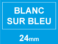 Brother Marque 123encre remplace Brother TZe-555 cassette à ruban 24 mm- blanc sur bleu TZe555C 080487