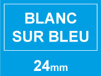 Brother Marque 123encre remplace Brother TZe-555 cassette à ruban 24 mm - blanc sur bleu TZe555C 080487 - 1