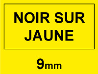 Marque 123encre remplace Brother TZe-621 ruban 9 mm - noir sur jaune 080415 - 1