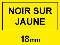 Brother Marque 123encre remplace Brother TZe-641 ruban 18 mm- noir sur jaune TZe641C 080419 - 1